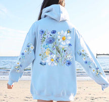 Boho Cottagecore Floral Botanical Nature Hoodie