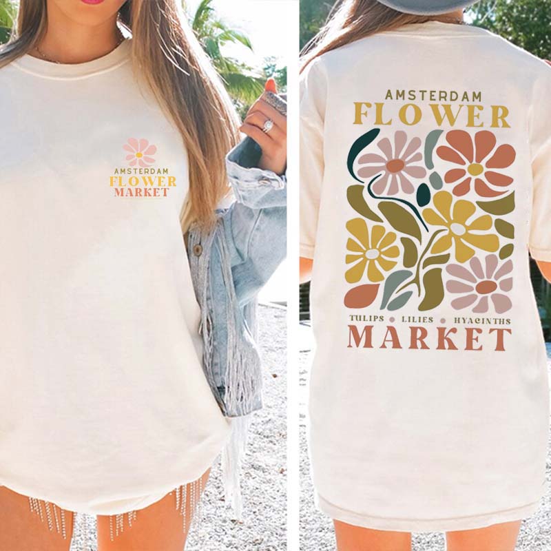 Boho Wildflowers Pastel Floral Nature T-Shirt