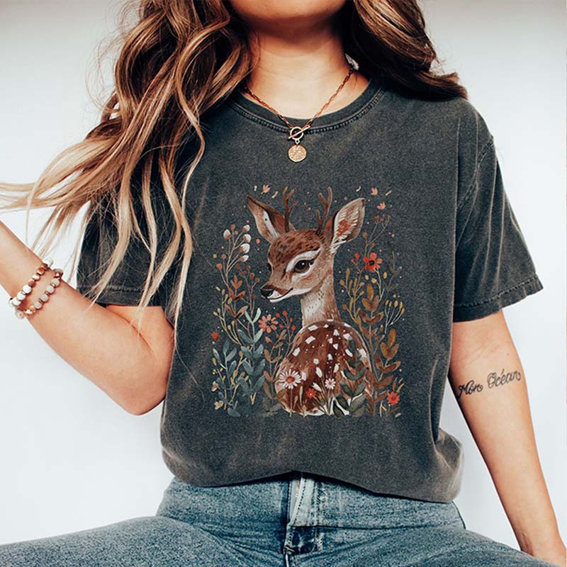 Woodland Animal Baby Deer T-Shirt