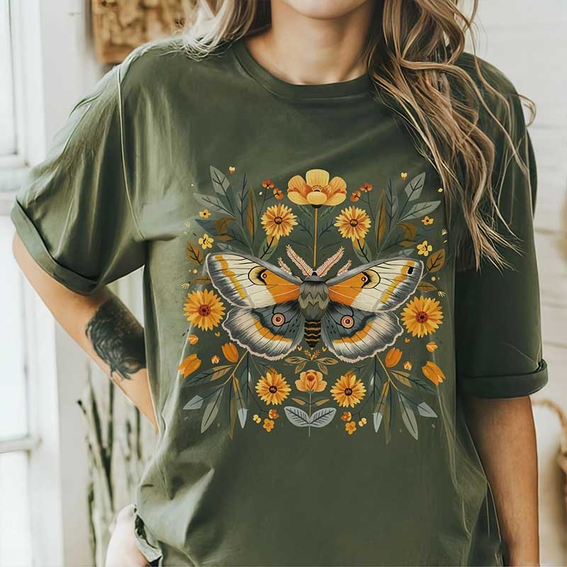 Cute Goblincore Moth Witchy Whimsigoth T-Shirt