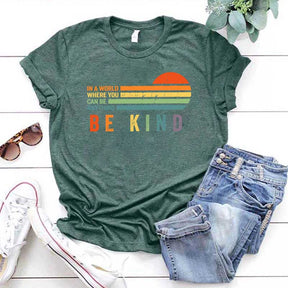 Retro Be Kind Rainbow T-Shirt
