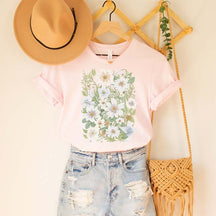 Boho Wildflower Daisy  Nature Aesthetic T-Shirt