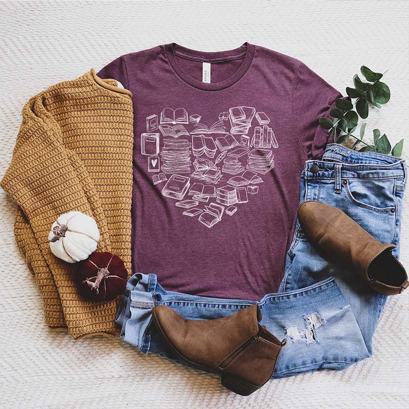 Book Heart T-Shirt