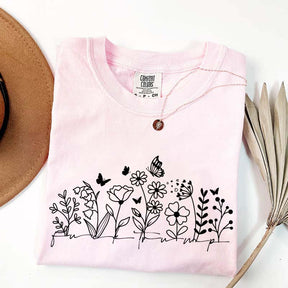 Comfort Color Simple Wild Flowers T-Shirt