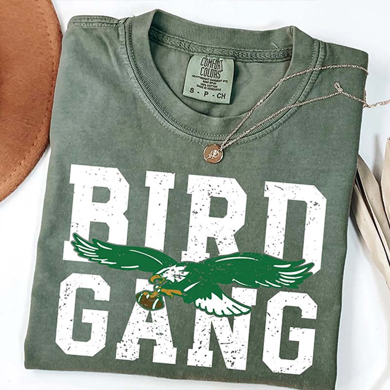 Bird Gang Eagles Football T-Shirt