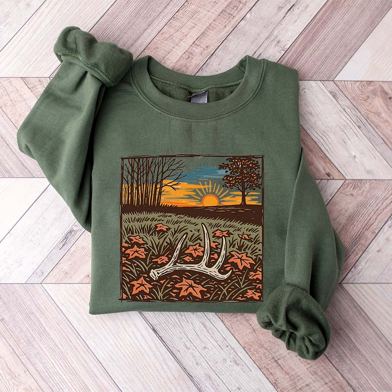 Nature Scene Hunting Season Sweatshirt