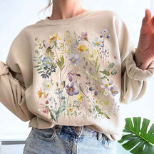 Cottagecore Spring Wildflowers Sweatshirt