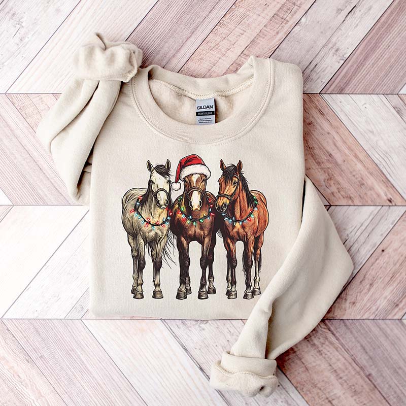 Horse Santa Sweatshirt