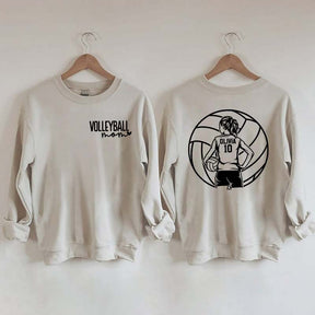 Personalized Volleyball Mom Name & Number Sweatshirt
