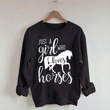 Just a Girl Who Loves Horses Farm Lover Sweatshirt
