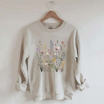 Pressed Flowers Watercolor floral Gender Sweatshirt
