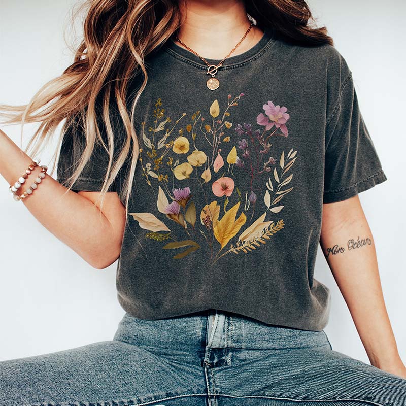 Summer Pressed Flowers T-shirt