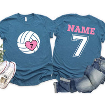 Custom Volleyball Heart Mom T-Shirt
