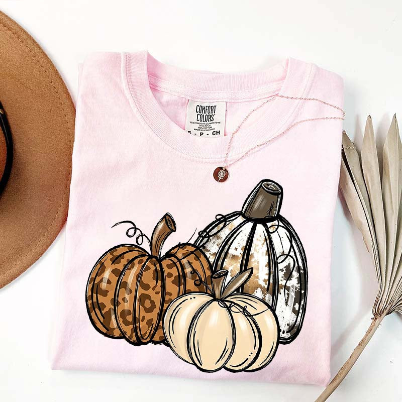 Leopard Pumpkin Thanksgiving Gift T-Shirt