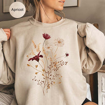 Autumn Fall Watercolor Wildflower Sweatshirt