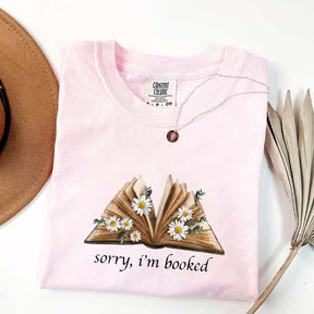Sorry I'm Booked Bookworm Daisy T-Shirt