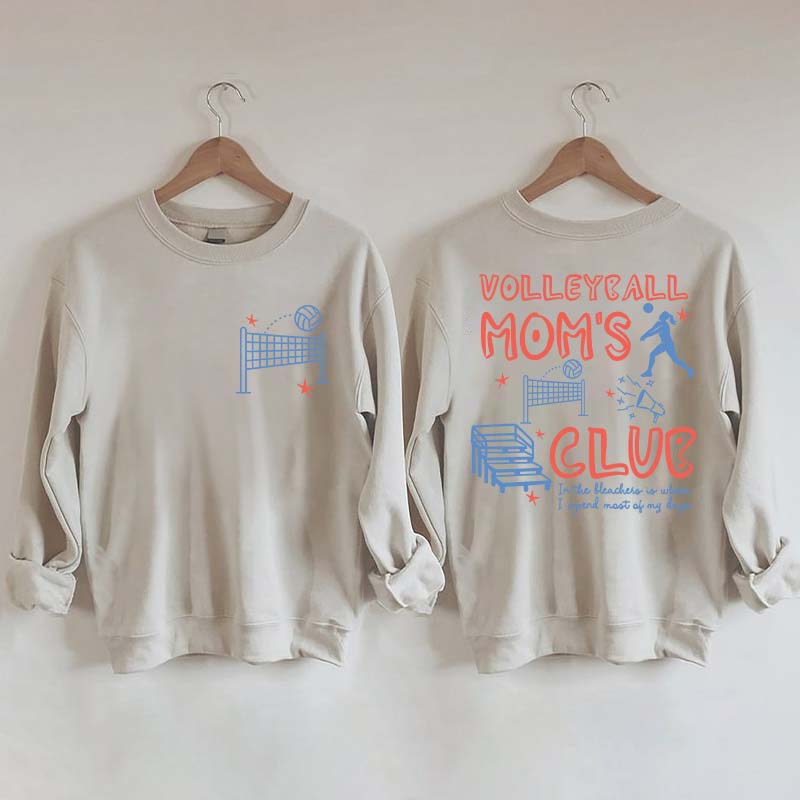 Funny Volleyball Moms Club Sweatshirt