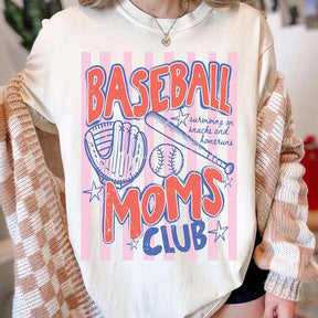Comfort Colors Baseball Moms Club T-Shirt