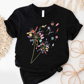 Cute Sewing Quilting Equipment Dandelion T-Shirt