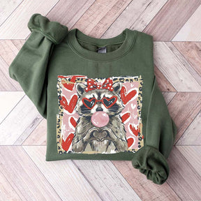 Valentine Raccoon Sweatshirt