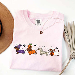 Dachshund Cute Ghost Dogs Halloween T-Shirt