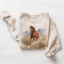 Retro 90's Chestnut Horse Horseback Riding Sweatshirt