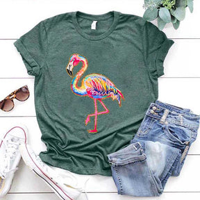 Summer Flamingo Preppy Beach Vibes T-Shirt