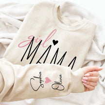 Personalized Girl Mama Sweatshirt