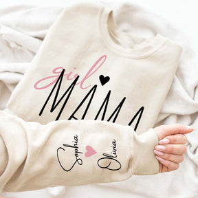Personalized Girl Mama Sweatshirt