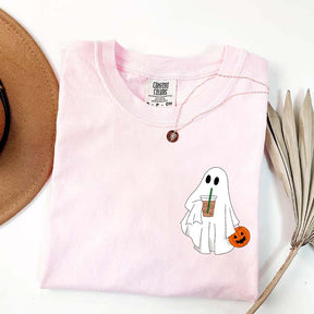 Halloween Ghost Iced Coffee Lover T-Shirt