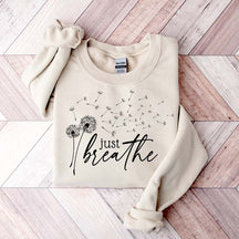 Just Breathe Dandelion Wildflower Sweatshirt