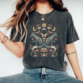 Swedish Folk Art Fox Scandinavian T-Shirt