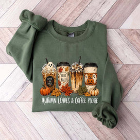 Halloween Coffee Pumpkin Spice Fall Sweatshirt