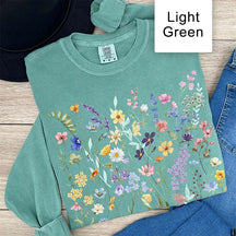 Boho Cottagecore Cute Wildflowers Sweatshirt