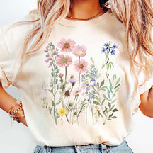 Pressed Flowers Whimsigoth T-Shirt