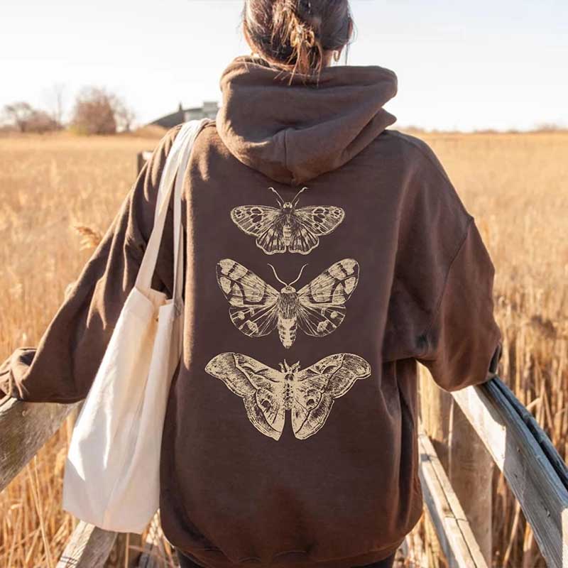 Moth Celestial Mystical Fairycore Hoodie