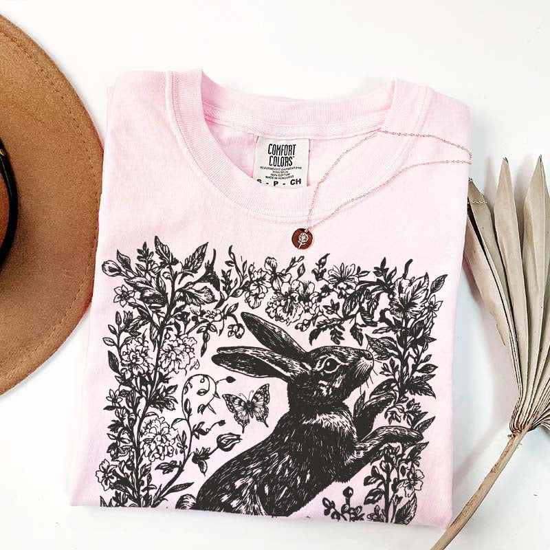 Cottagecore Rabbit Woodland Aesthetic T-Shirt