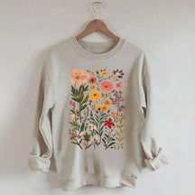 Colorful Wildflower Nursery Botanical Sweatshirt