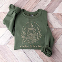 Cute Coffee & Books Club Sweatshirt