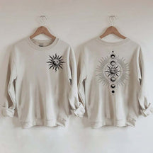 Celestial Moon Phase And Sun Sweatshirt