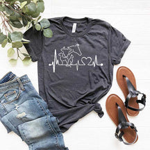 Heartbeat Animal  Horse Cow Dog Cat T-Shirt
