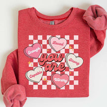 Retro Teacher Valentines Sweatshirt