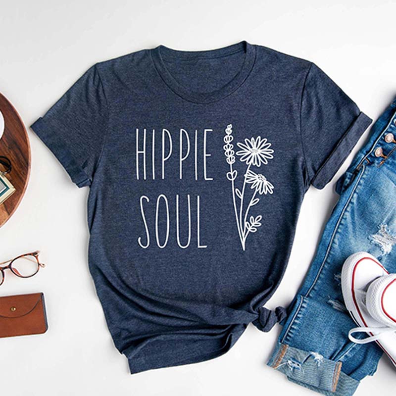 Hippie Soul Novelty Floral T-Shirt