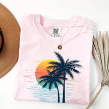 Retro Tropical Sunset T-Shirt