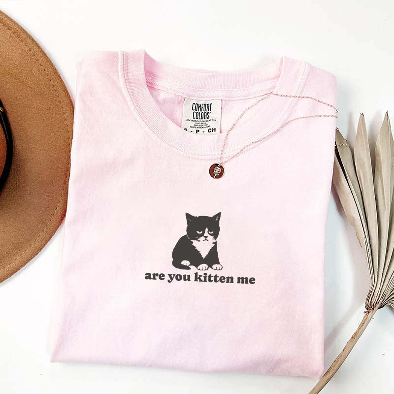 Are You Kitten Me Funny Cat Meme T-Shirt