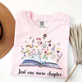 Just One More Chapter Floral Book T-Shirt