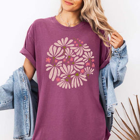 Boho Wildflower Vintage Distressed Boho T-Shirt