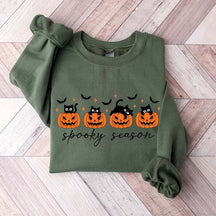 Spooky Season Black Cats Pumpkin Sweatshirt