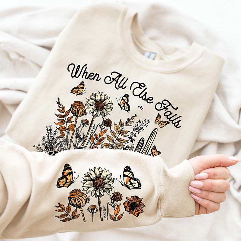 Faithful Bible Verse Wildflowers Sweatshirt