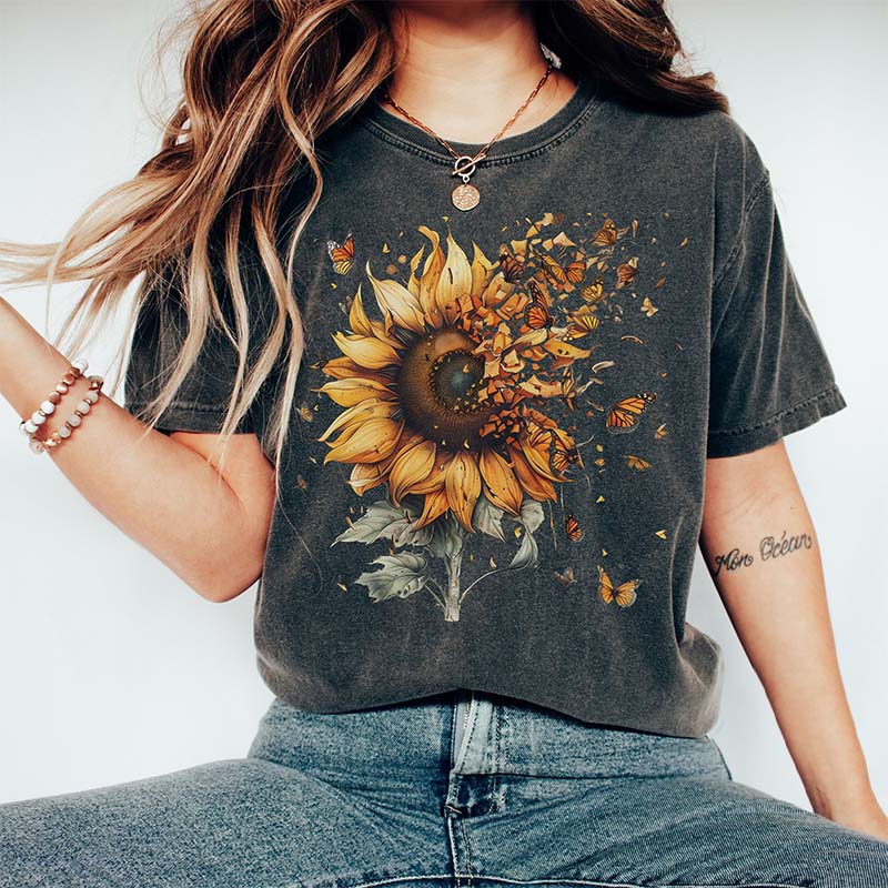 Sunflower Butterfly Love T-Shirt